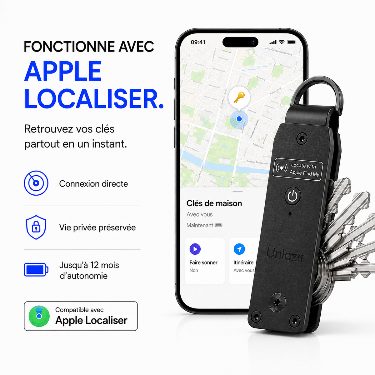 Tracker porte-clés Unlozit